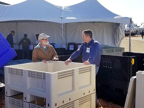 Aaron Helping a Customer at the 2018 World Ag Expo