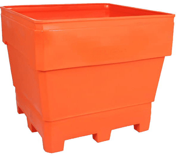 MegaBin-200-Series-Rotational-Molded-Plastic-Bin-Orange-Color
