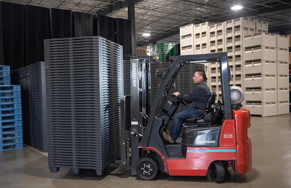 Forklift Operator In Action