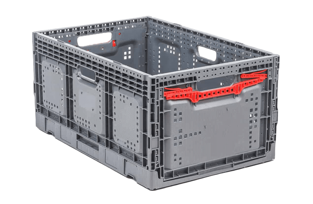 Returnable Plastic Crate 6428 in Gray_